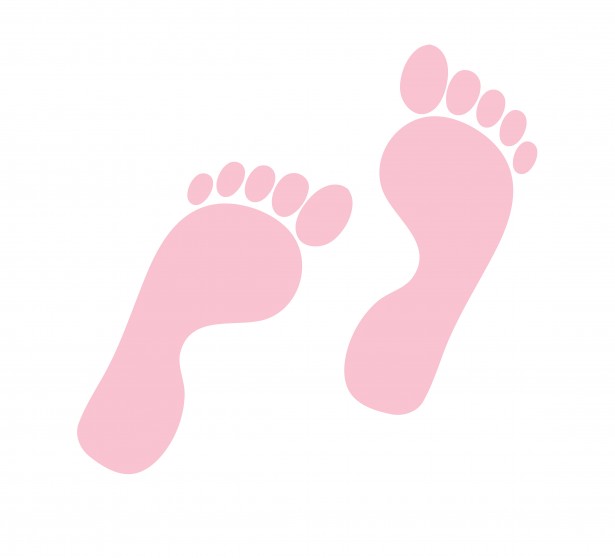 free baby girl footprint clipart - photo #8