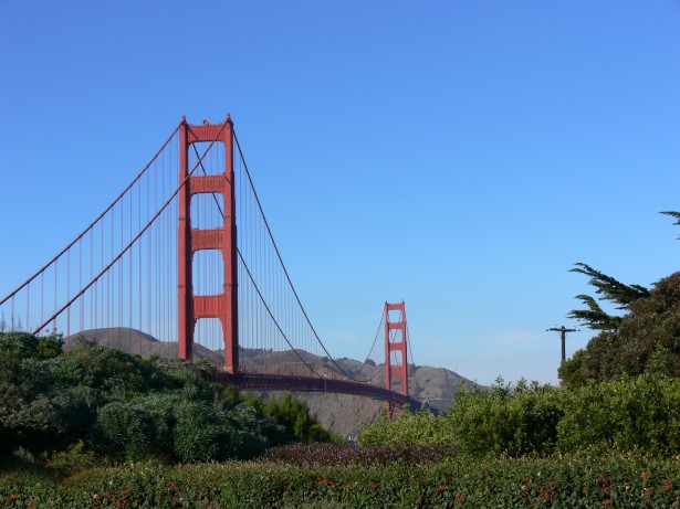 Golden Gate Bridge, Famous California Bridge, Red Suspension Bridge In California