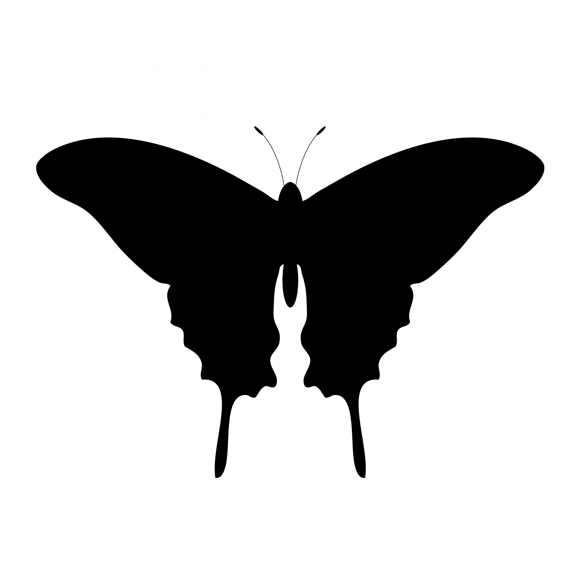 Butterfly Silhouette Clipart Free Stock Photo - Public Domain Pictures