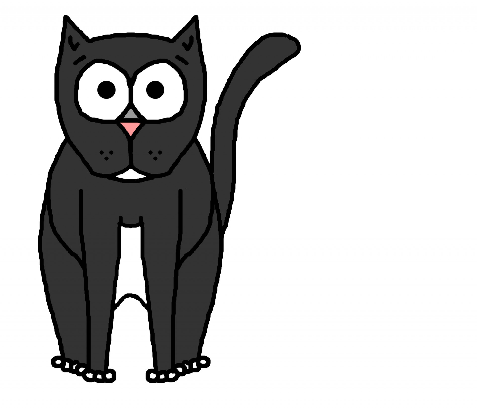 Gray Cat Illustration