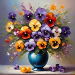 Bouquet Of Pansies