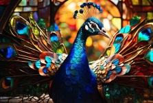 Colorful Blue Peacock