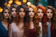 Diverse Group Of Beautiful Women