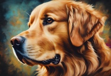 Golden Retriever Dog Illustration