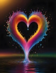 Heart Colorful Rainbow Colors