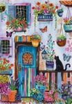 Whimsical Flowery Door Art Print