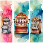 Old Time Slot Machines Art Print