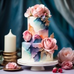 Floral Wedding Cake Art Print