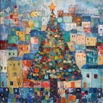 Town Square Christmas Tree Art