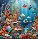 Colorful Saltwater Fish Art Print