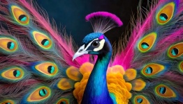 Peacock, Fowl Bird, Animal, Color