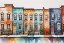 Row House Background Art