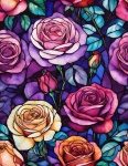Flowers Roses Mosaic Art