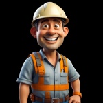 Caricature Construction Worker