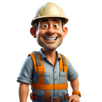 Caricature Construction Worker