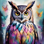Owl Fantasy Bird Art