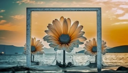 Frame Flowers Decorative Art