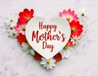 Greeting Card Mother Day Heart