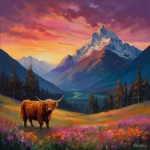 Highland Cattle Art Print
