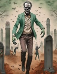 Halloween Zombie Art Print