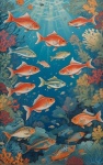 Nautical Ocean Fish Art Print