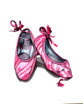 Pink Ballet Shoes Art PNG