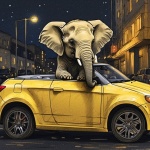 Urban Elephant Surreal Art