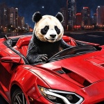 Urban Panda Bear Surreal Art