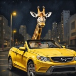 Urban Giraffe Surreal Art