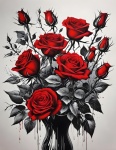 Roses Flowers Illustration