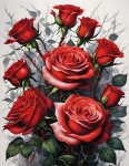 Roses Flowers Illustration