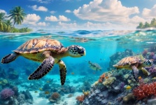 Sea Turtle In The Ocean