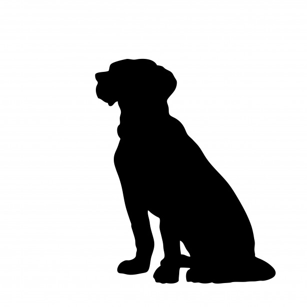free black and white clipart of dogs - photo #36