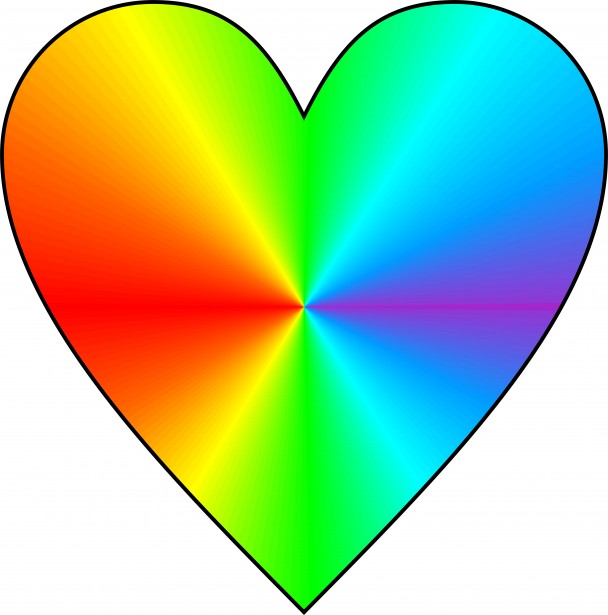 free rainbow heart clip art - photo #15