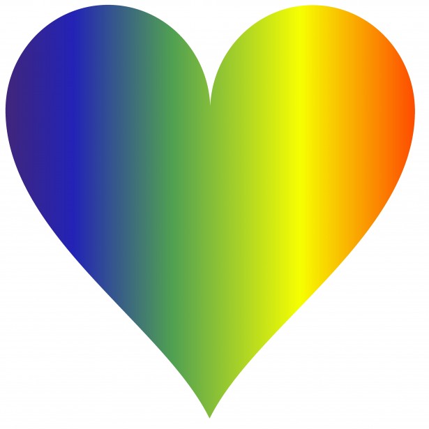 free rainbow heart clip art - photo #14