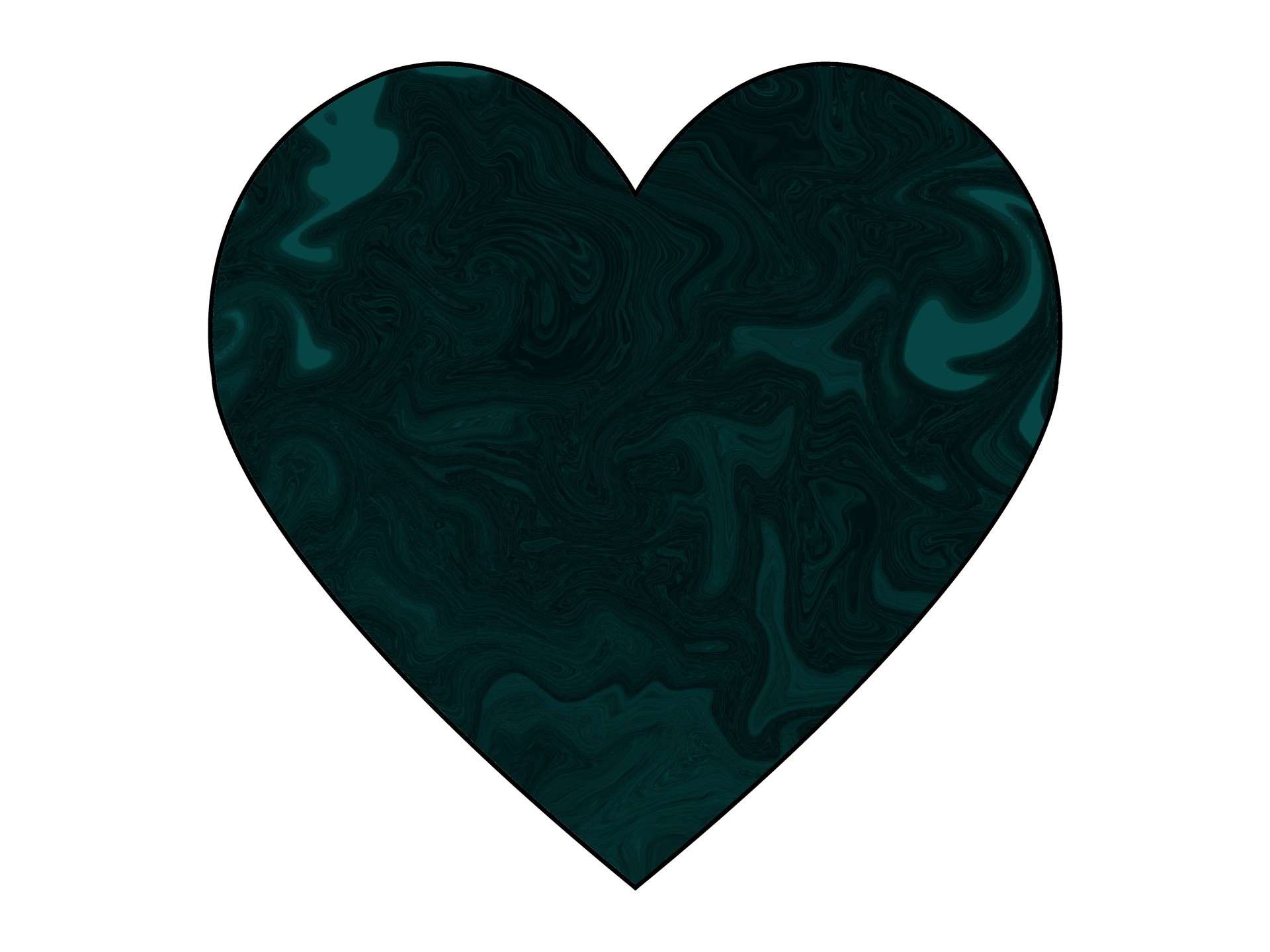 Turquoise Swirl Heart