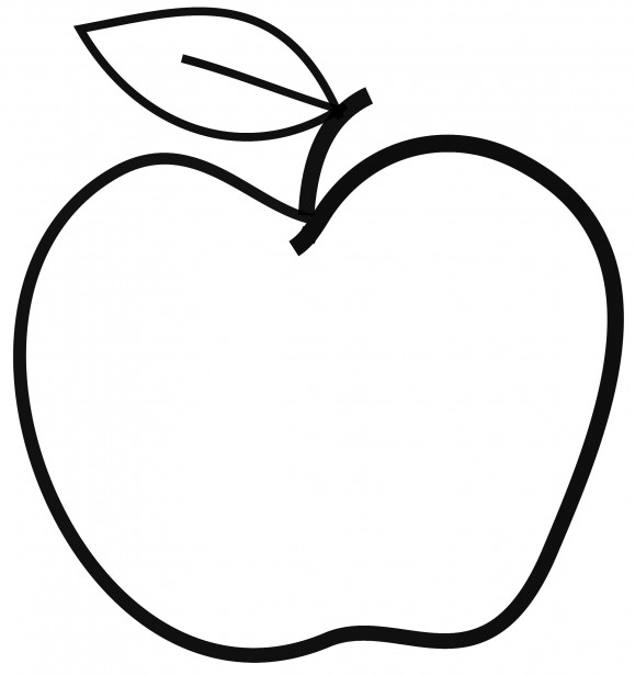 apple clipart black and white free - photo #11