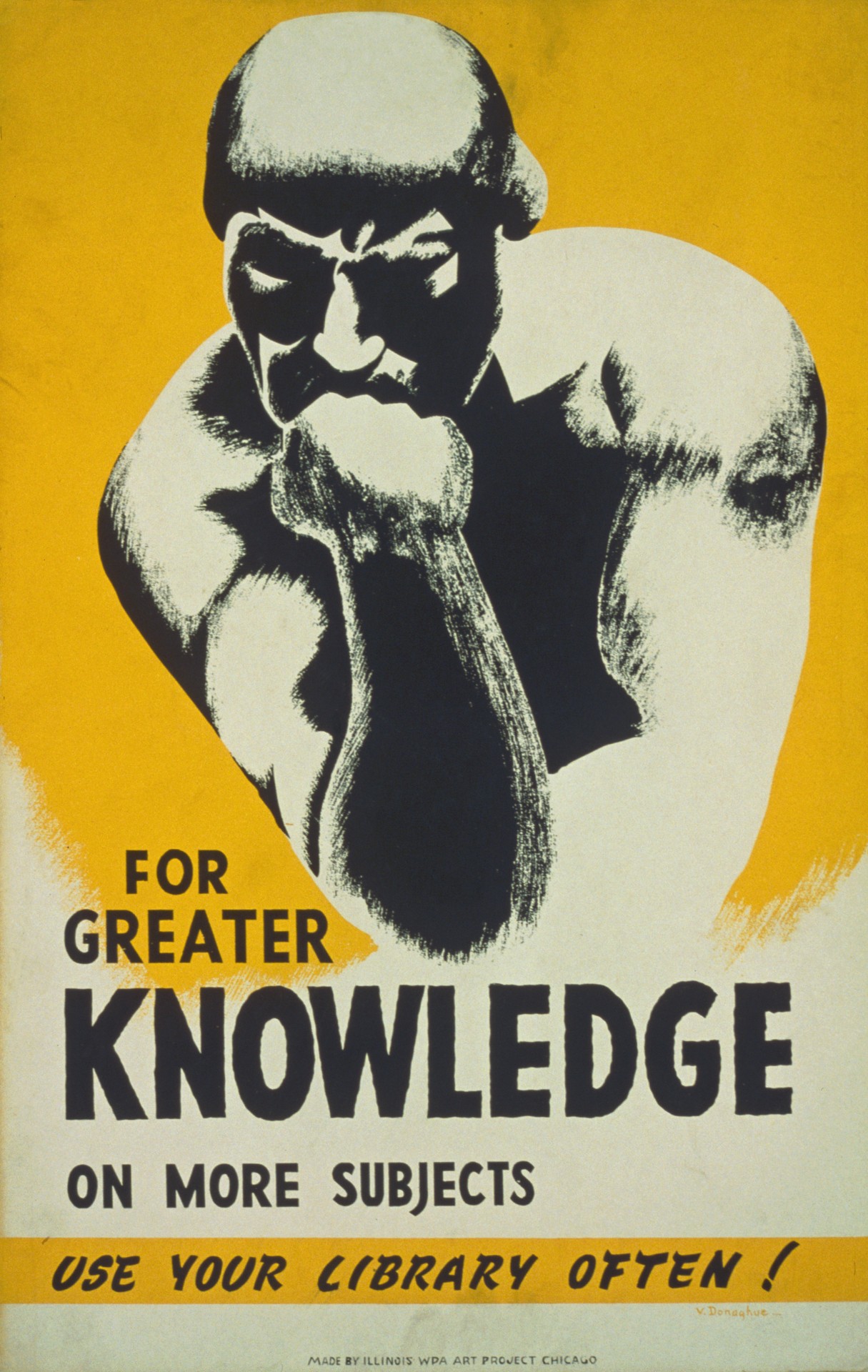 Vintage Library Poster