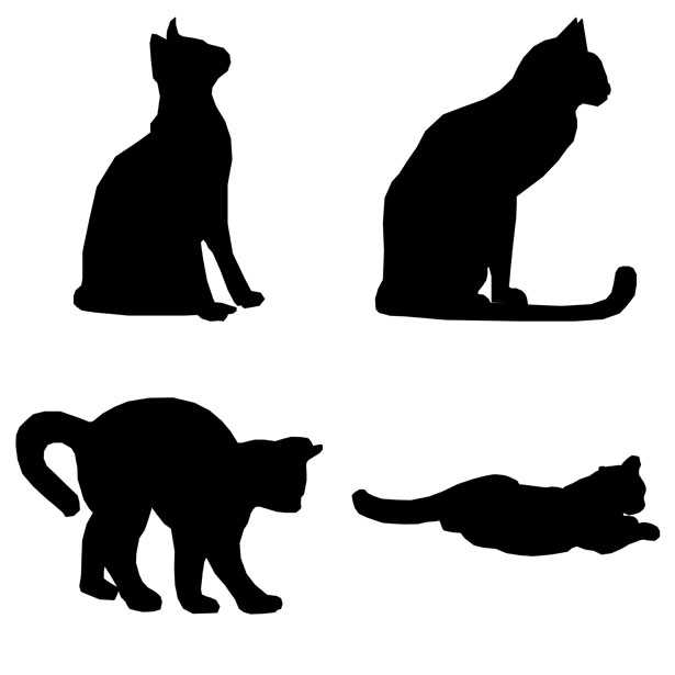 clip art cat silhouette free - photo #47