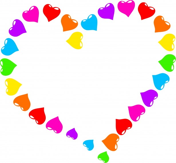 free rainbow heart clip art - photo #3