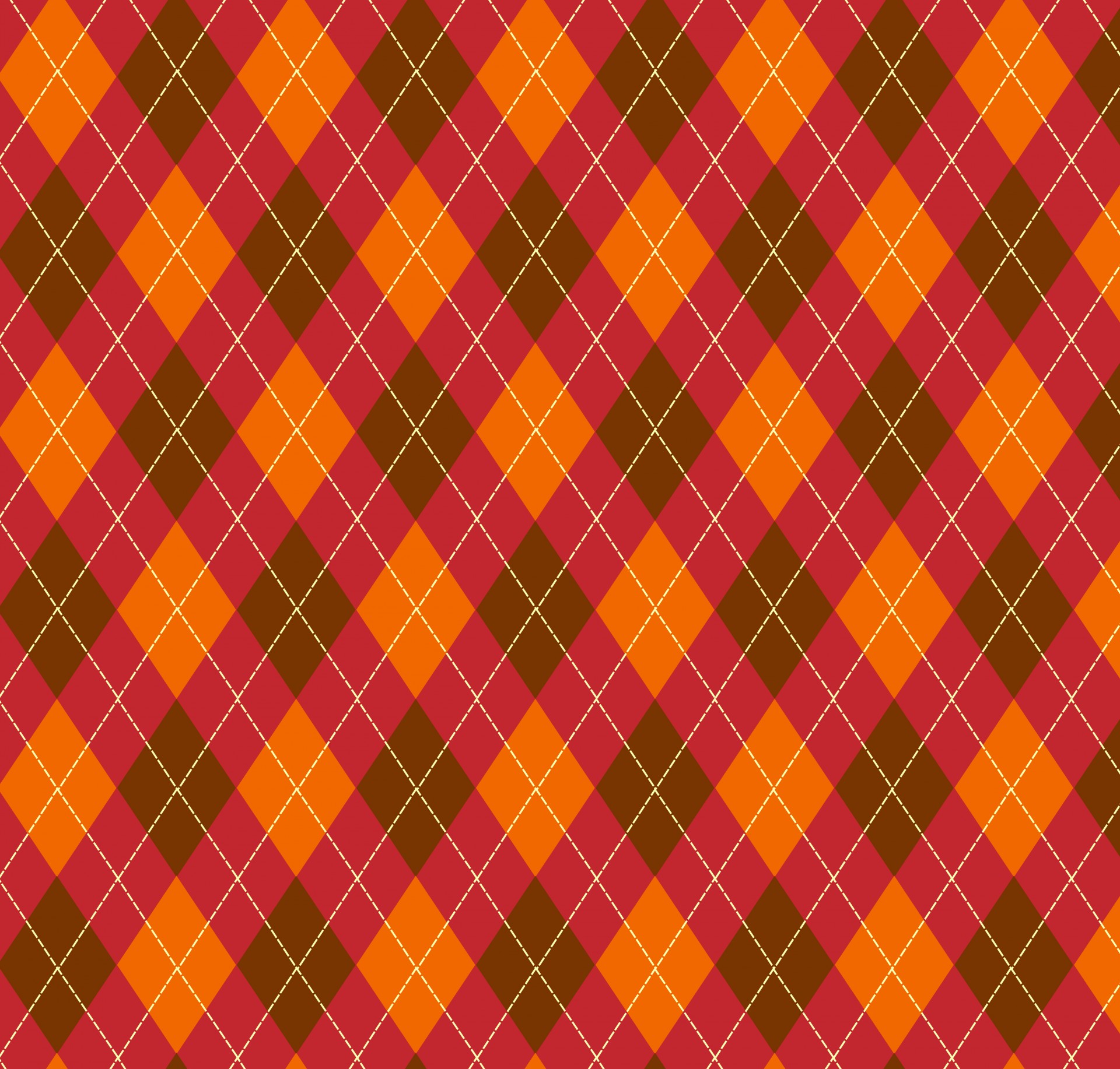 Argyle Pattern Red Brown