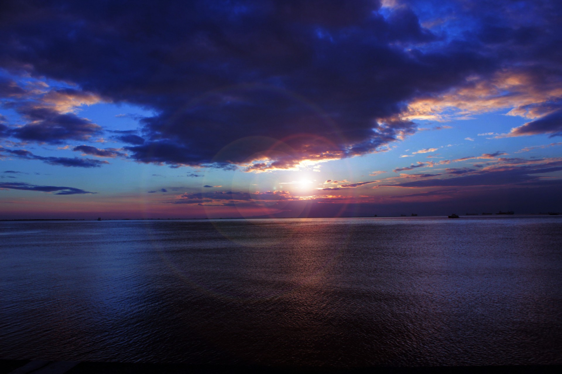 Blue Sunset Wallpaper Free Stock Photo - Public Domain Pictures