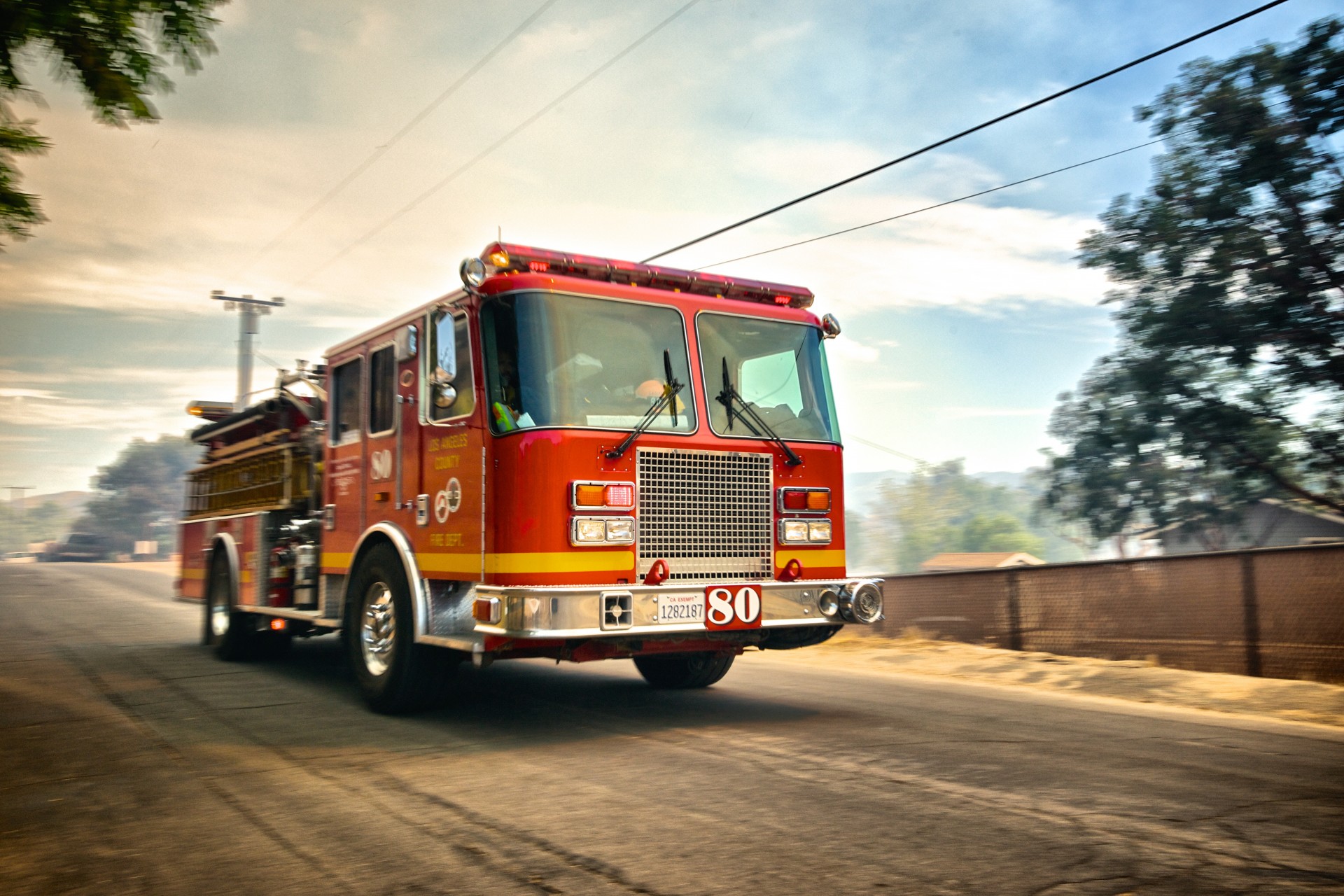 Speeding Fire Truck Free Stock Photo - Public Domain Pictures