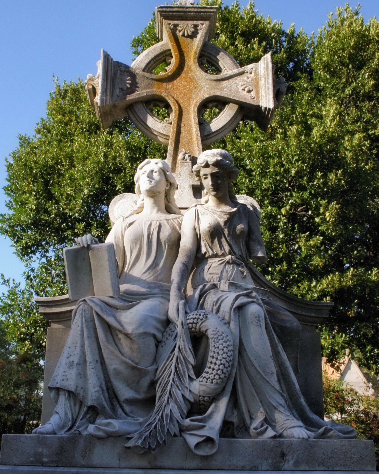 Women Statue-Cross Monument Free Stock Photo - Public ...