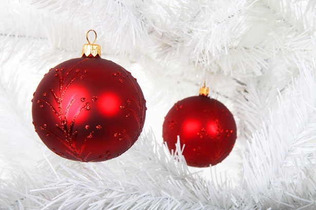 Red Christmas Baubles On Tree Free Stock Photo - Public Domain Pictures