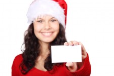 Santa and business card
