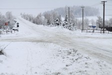 Crossroads in winter