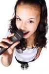 Girl with microphone