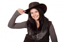 Country girl with hat