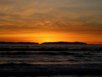 Pôr do sol ao longo Catalina Island